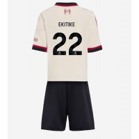 Liverpool Hugo Ekitike #22 Fußballbekleidung Auswärtstrikot Kinder 2025-26 Kurzarm (+ kurze hosen)